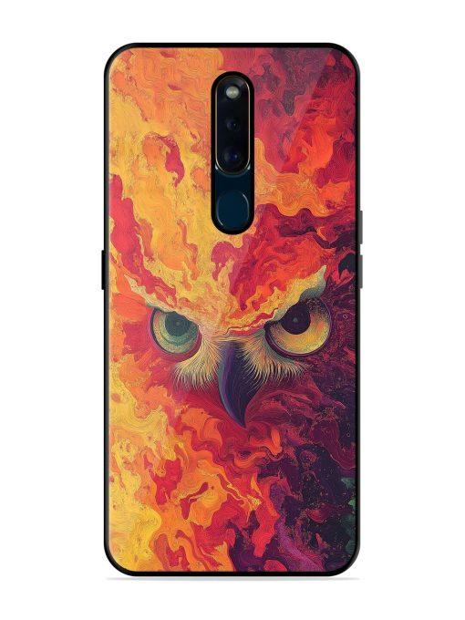 Fiery Owl Glossy Soft Edge Case for Oppo F11 Pro Chachhi