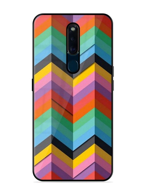 Colorful Zigzag Glossy Soft Edge Case for Oppo F11 Pro Chachhi