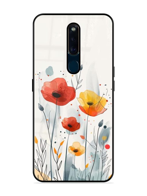 Poppy Fields Glossy Soft Edge Case for Oppo F11 Pro Chachhi