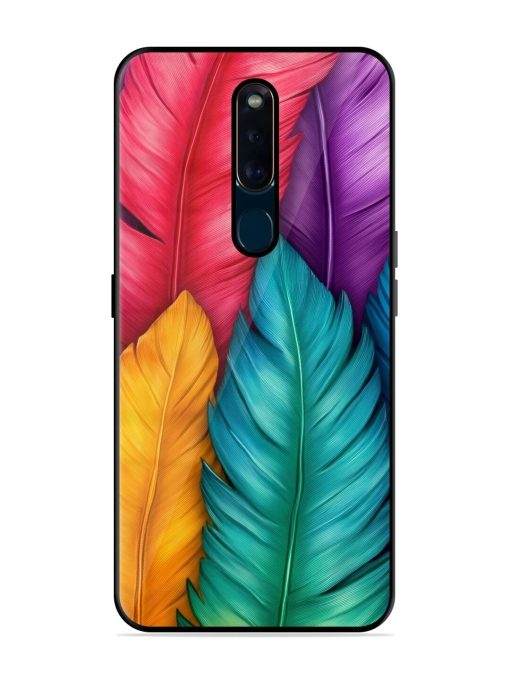 Rainbow Feathers Glossy Soft Edge Case for Oppo F11 Pro Chachhi