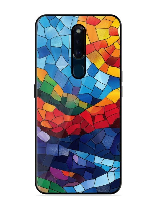 Mosaic Sunset Glossy Soft Edge Case for Oppo F11 Pro Chachhi