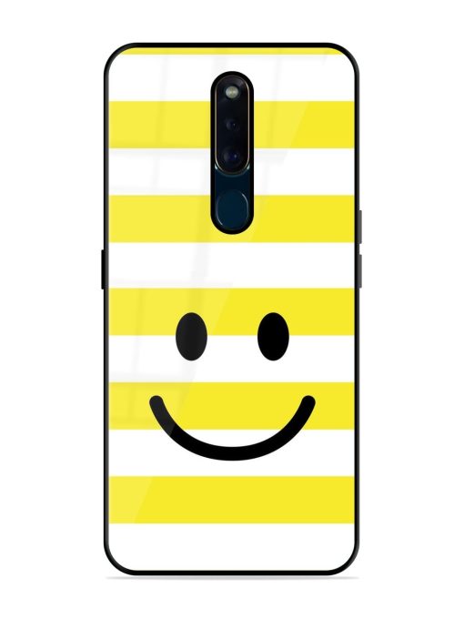 Smiling Stripes Glossy Soft Edge Case for Oppo F11 Pro