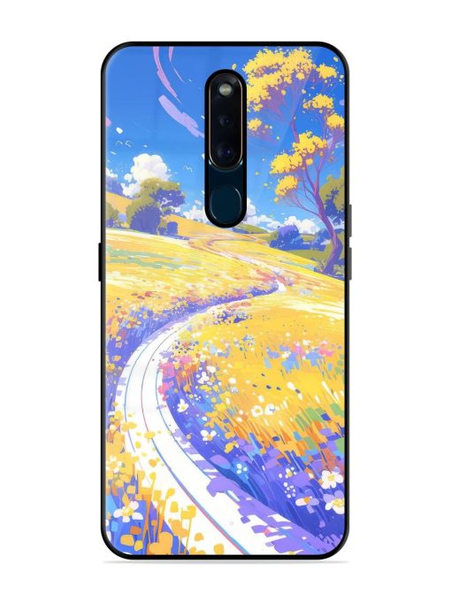 Vibrant Spring Meadow Glossy Soft Edge Case for Oppo F11 Pro Chachhi