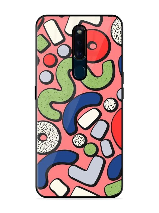 Groovy Geometric Shapes Glossy Soft Edge Case for Oppo F11 Pro Chachhi