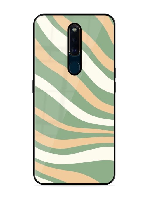 Wavy Pastel Paradise Glossy Soft Edge Case for Oppo F11 Pro Chachhi