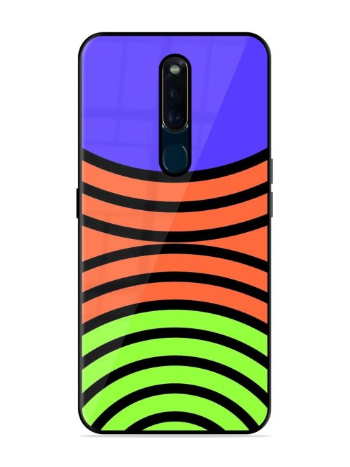 Psychedelic Stripe Symphony Glossy Soft Edge Case for Oppo F11 Pro Chachhi