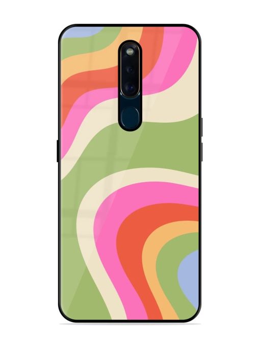 Wavy Rainbow Wonderland Glossy Soft Edge Case for Oppo F11 Pro Chachhi