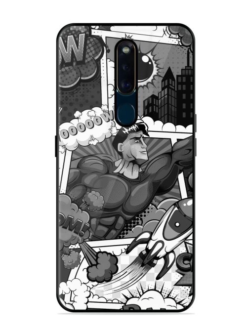 Comic Book Chaos Glossy Soft Edge Case for Oppo F11 Pro Chachhi