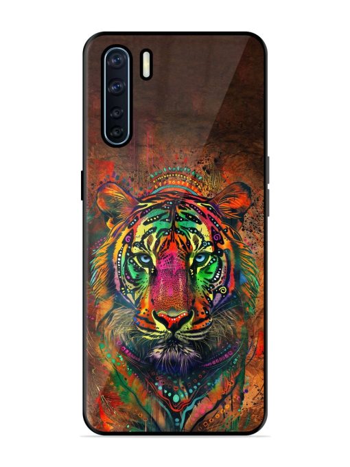 Cosmic Tiger Glossy Soft Edge Case for Oppo F15