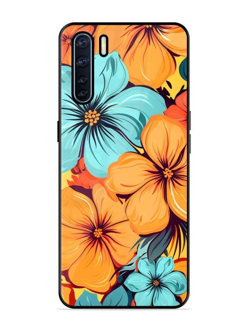 Tropical Bloom Glossy Soft Edge Case for Oppo F15