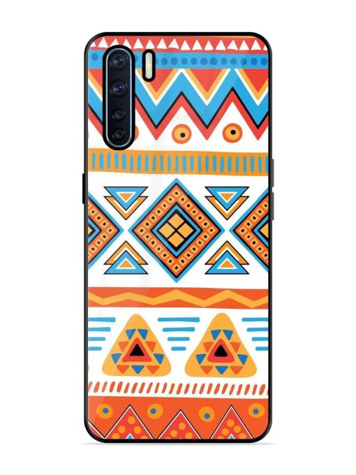 Vibrant Tribal Pattern Glossy Soft Edge Case for Oppo F15