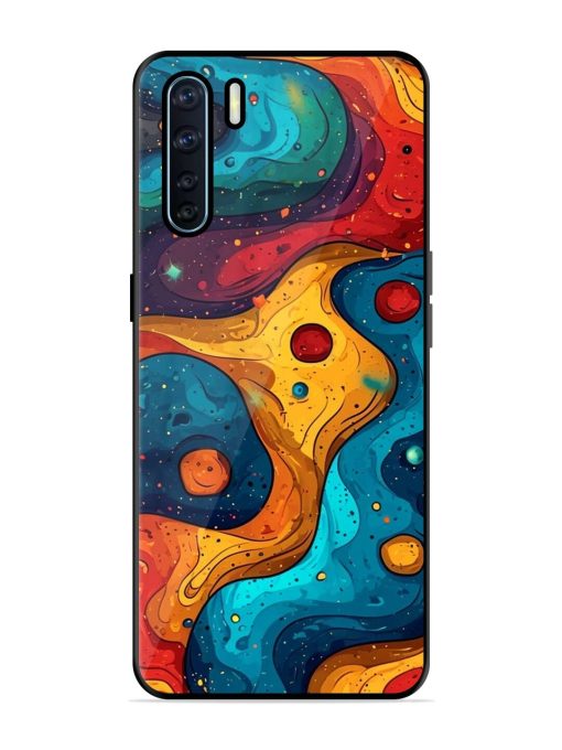 Cosmic Swirl Glossy Soft Edge Case for Oppo F15