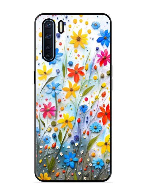 Vibrant Floral Glossy Soft Edge Case for Oppo F15