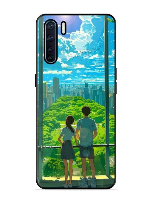 Cyberpunk Dreamscape Glossy Soft Edge Case for Oppo F15