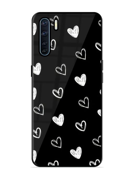 Scattered Hearts Glossy Soft Edge Case for Oppo F15