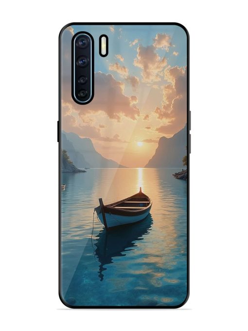 Serene Sunset Glossy Soft Edge Case for Oppo F15