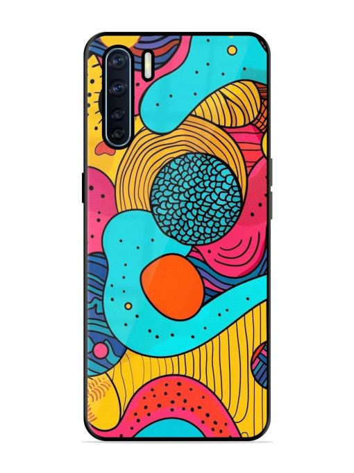 Psychedelic Patterns Glossy Soft Edge Case for Oppo F15