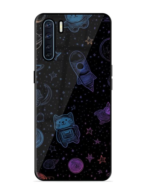 Cosmic Cat Chaos Glossy Soft Edge Case for Oppo F15