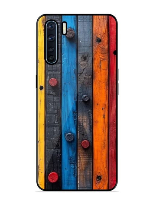 Rainbow Plank Glossy Soft Edge Case for Oppo F15