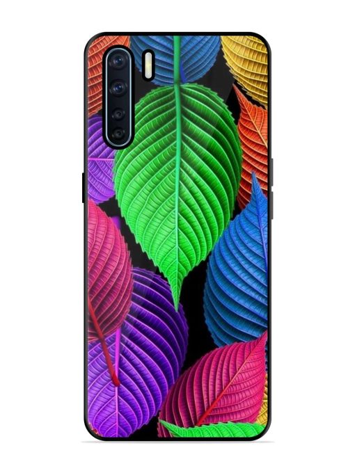 Rainbow Leaf Symphony Glossy Soft Edge Case for Oppo F15