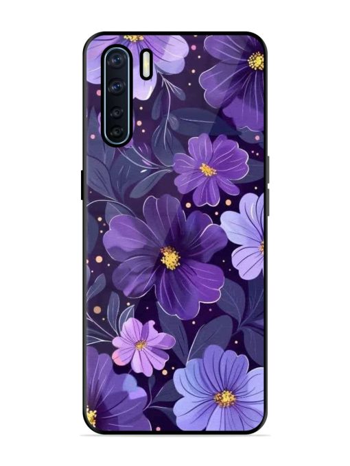 Purple Paradise Glossy Soft Edge Case for Oppo F15