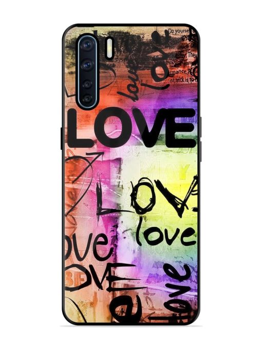 Love Graffiti Glossy Soft Edge Case for Oppo F15