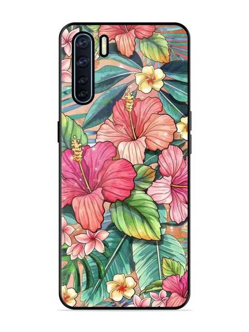 Tropical Tapestry Glossy Soft Edge Case for Oppo F15