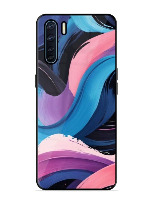 Whimsical Waves Glossy Soft Edge Case for Oppo F15