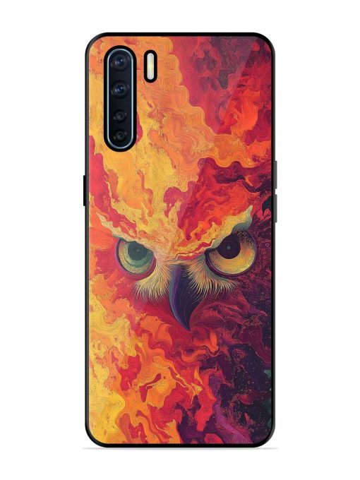 Fiery Owl Glossy Soft Edge Case for Oppo F15