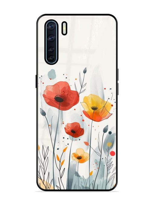 Poppy Fields Glossy Soft Edge Case for Oppo F15