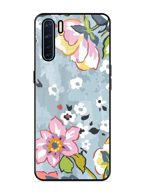 Floral Fantasy Glossy Soft Edge Case for Oppo F15