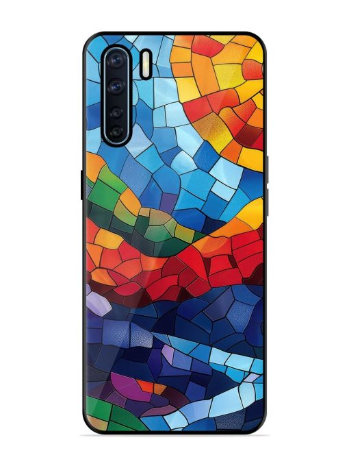 Mosaic Sunset Glossy Soft Edge Case for Oppo F15