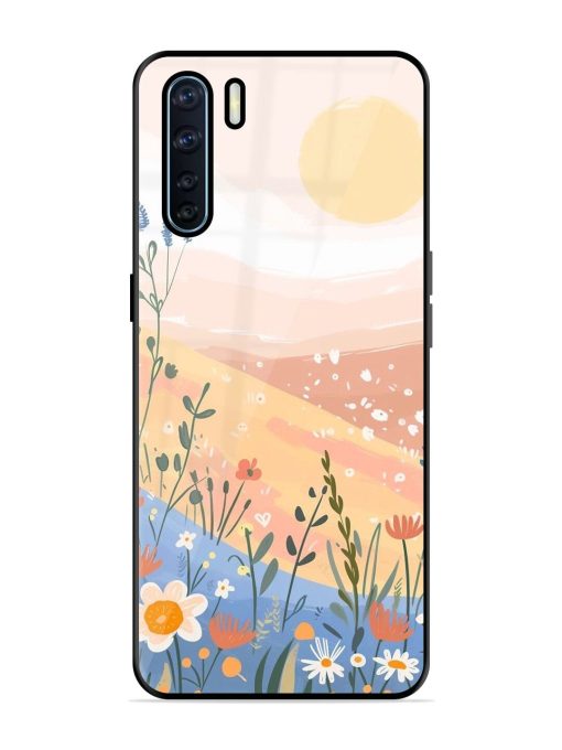 Golden Hour Blooms Glossy Soft Edge Case for Oppo F15