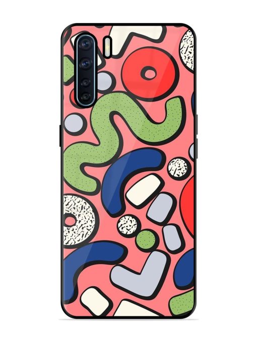 Groovy Geometric Shapes Glossy Soft Edge Case for Oppo F15