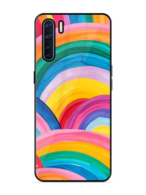 Rainbow Cascade Glossy Soft Edge Case for Oppo F15