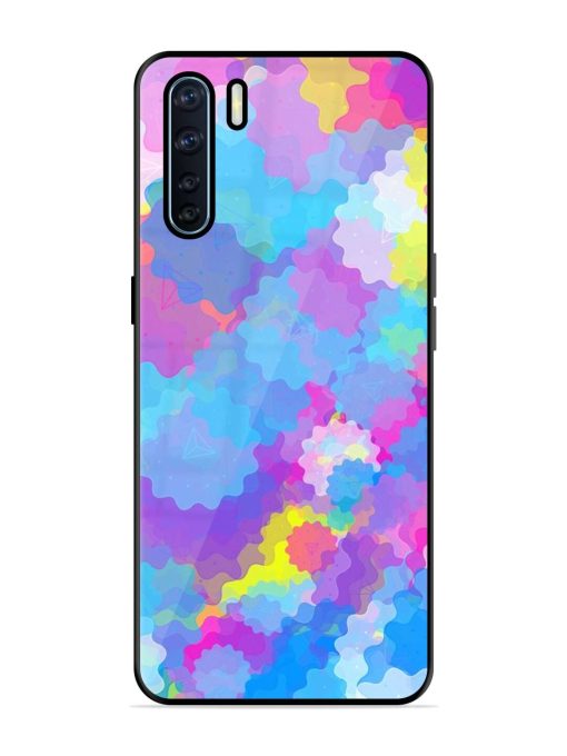 Psychedelic Cloud Burst Glossy Soft Edge Case for Oppo F15