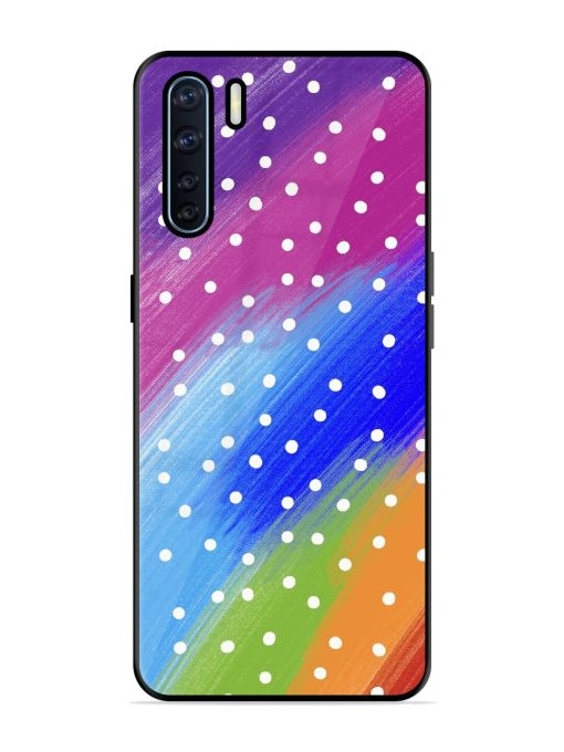 Rainbow Polka Dot Dream Glossy Soft Edge Case for Oppo F15