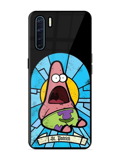 St. Patrick'S Day Stained Glass Patrick Star Glossy Soft Edge Case for Oppo F15