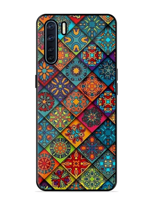 Patchwork Mandala Mosaic Glossy Soft Edge Case for Oppo F15