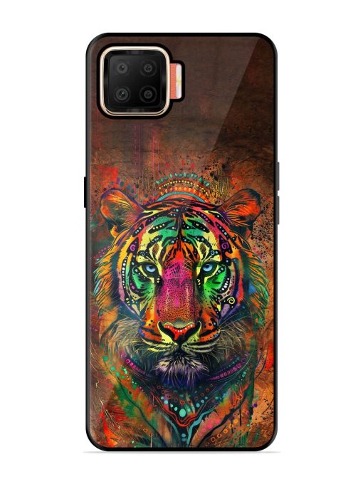 Cosmic Tiger Glossy Soft Edge Case for Oppo F17 Chachhi