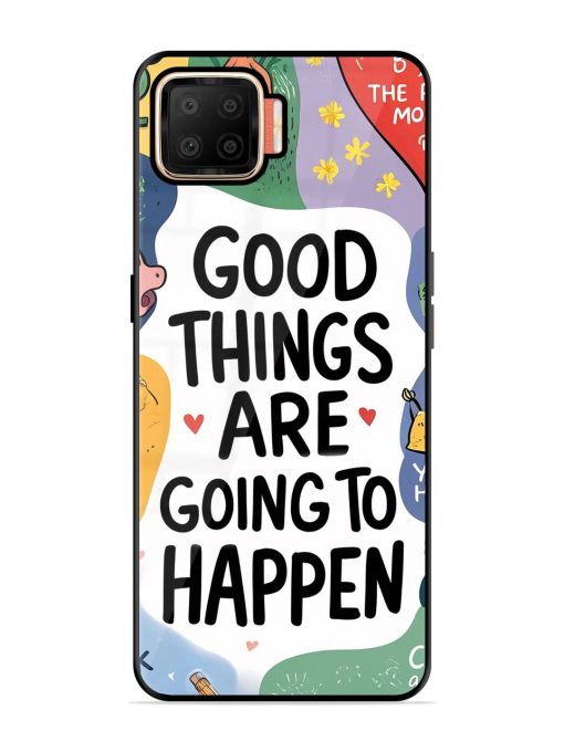 Uplifting Scribbles Glossy Soft Edge Case for Oppo F17 Chachhi