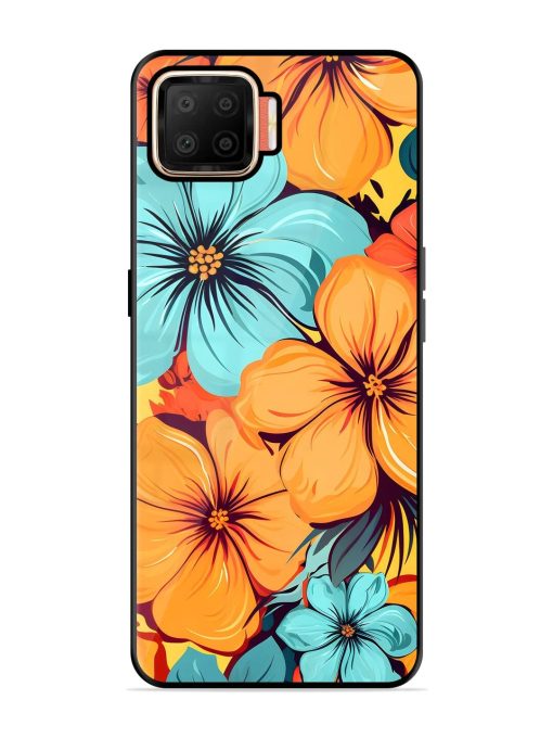 Tropical Bloom Glossy Soft Edge Case for Oppo F17 Chachhi