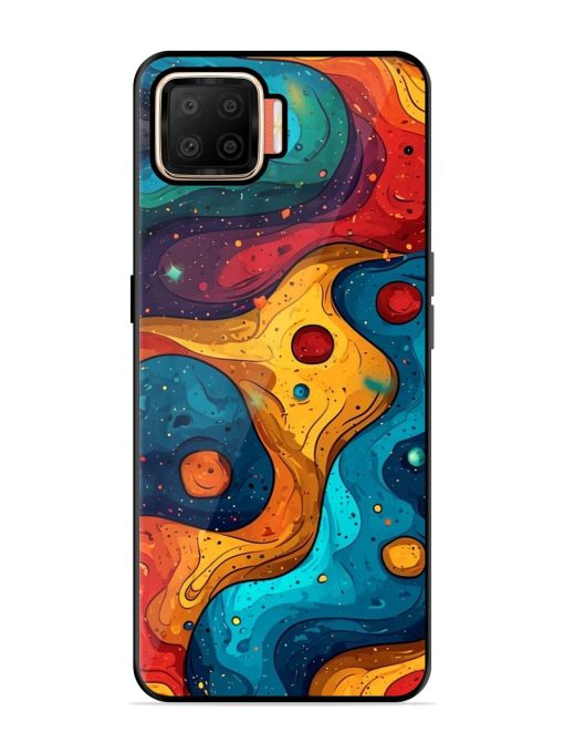 Cosmic Swirl Glossy Soft Edge Case for Oppo F17 Chachhi