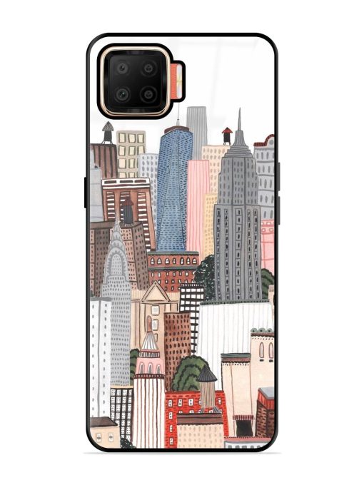 Cityscape Dreams Glossy Soft Edge Case for Oppo F17 Chachhi