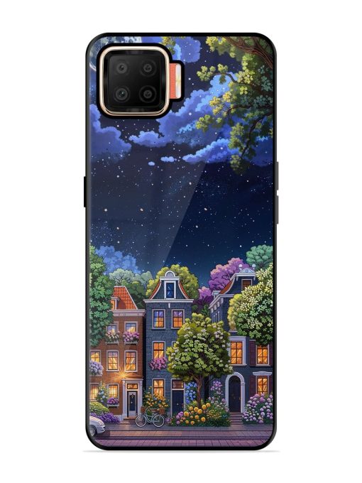 Moonlit Streets Glossy Soft Edge Case for Oppo F17 Chachhi