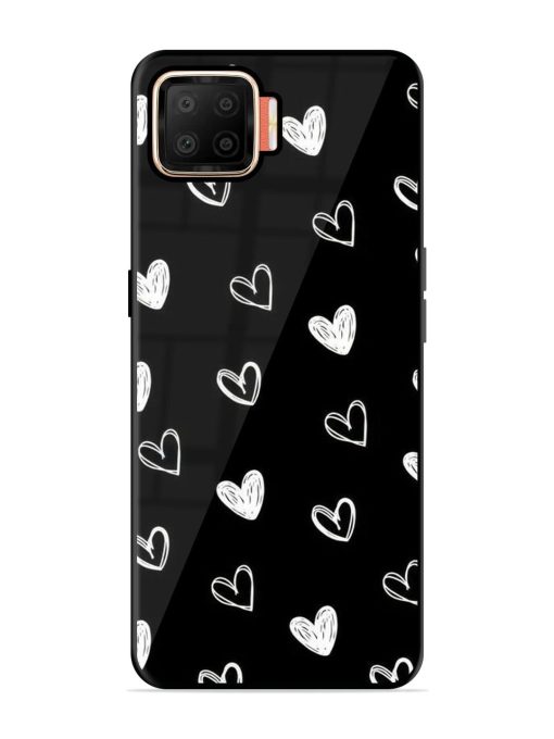 Scattered Hearts Glossy Soft Edge Case for Oppo F17 Chachhi