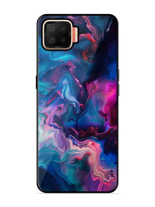 Cosmic Swirl Glossy Soft Edge Case for Oppo F17 Chachhi