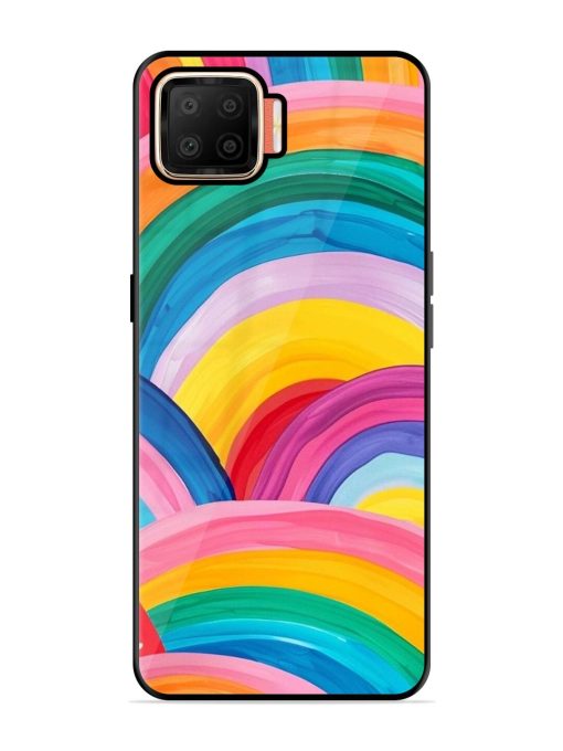 Rainbow Symphony Glossy Soft Edge Case for Oppo F17 Chachhi