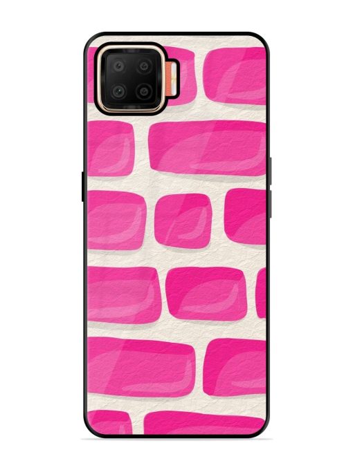 Pink Brick Wall Glossy Soft Edge Case for Oppo F17 Chachhi