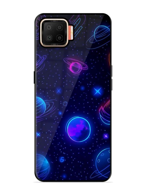 Neon Cosmos Glossy Soft Edge Case for Oppo F17 Chachhi